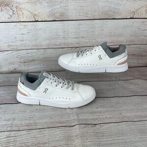On The Roger Advantage Womens Sz 10.5 Shoes White Rose Gray